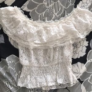White lace top